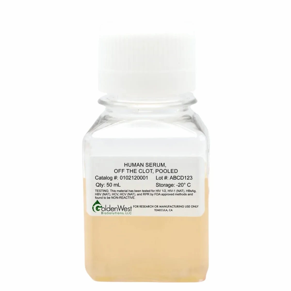 Off the Clot Human Serum
