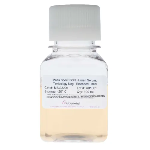 MSG3201: Mass Spect Gold Human Serum, Toxicology Negative, Extended Panel