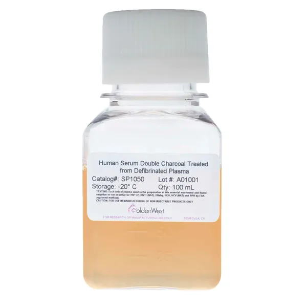SP1050: Human Serum Double Charcoal Treated from Defibrinated Plasma