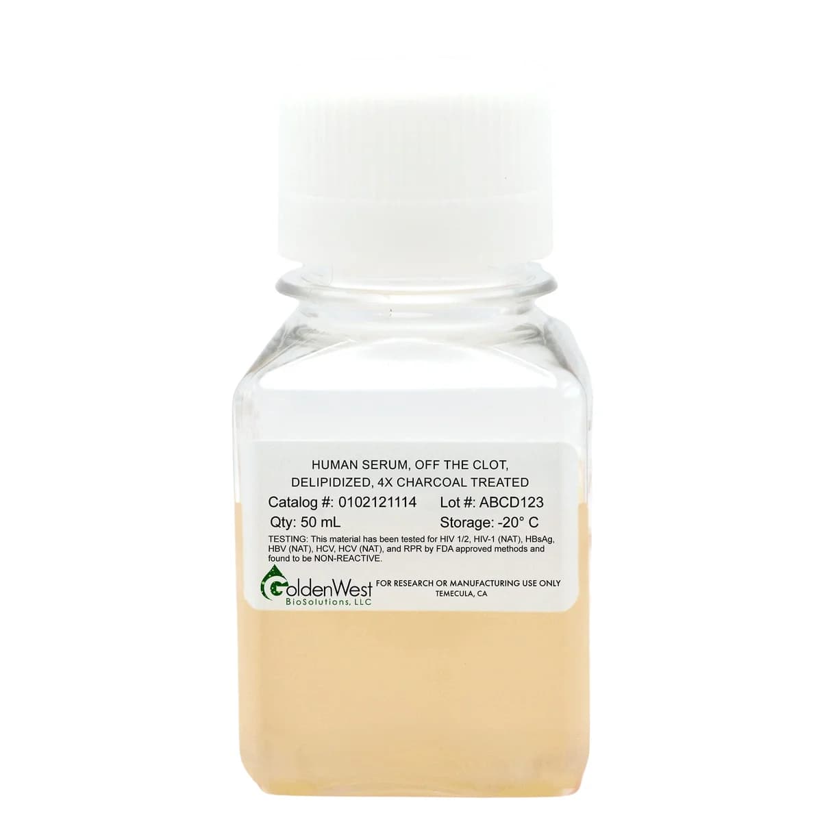 Human Serum, Off the Clot, 4x Charcoal Treated 3