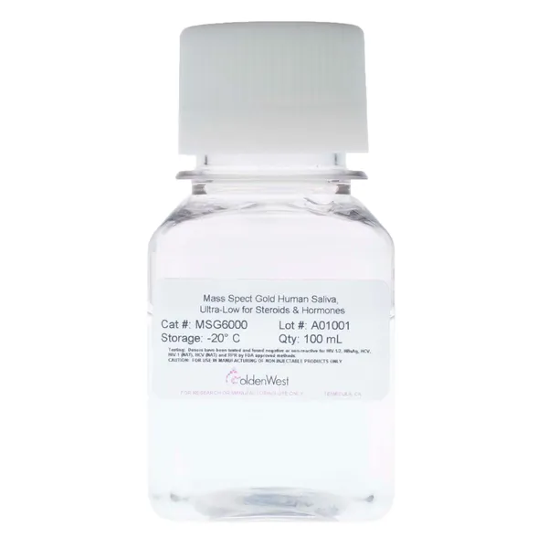MSG6000: Mass Spect Gold Human Saliva, Ultra-Low for Steroids & Hormones