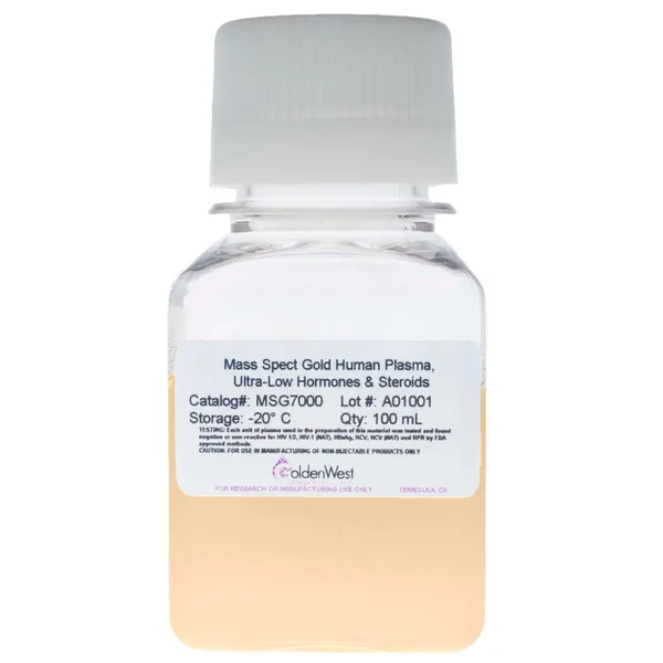MSG7000: Mass Spect Gold Human Plasma, Ultra-Low Hormones & Steroids