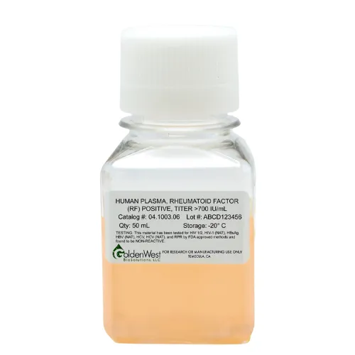 Human Plasma, Rheumatoid Factor (RF) Positive, Titer >700