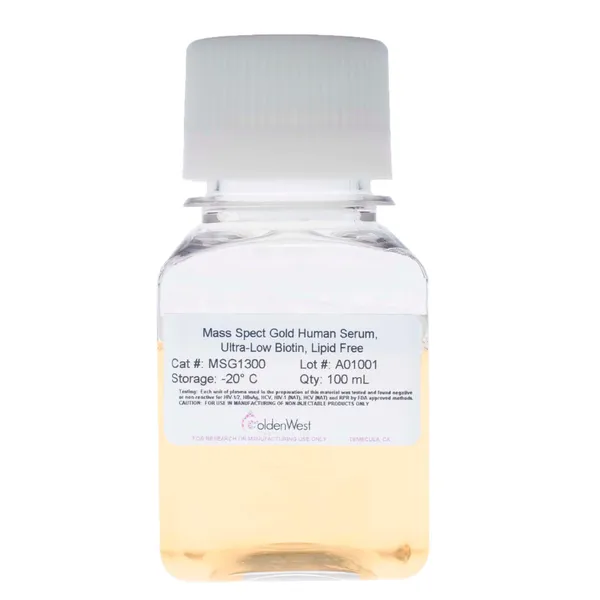 MSG1300: Mass Spect Gold Human Serum, Ultra-Low Biotin, Lipid Free