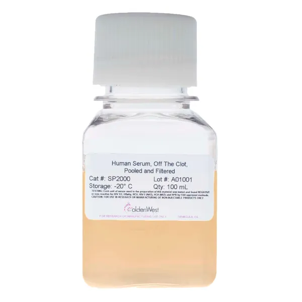 SP2000: Human Serum, Off the Clot, Pooled & Filtered