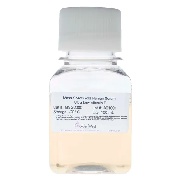 MSG2000: Mass Spect Gold Human Serum, Ultra-Low Vitamin D