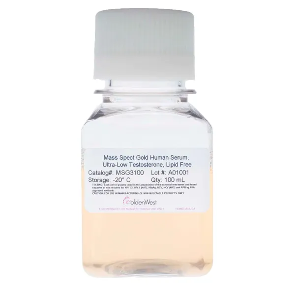 MSG3100: Mass Spect Gold Human Serum, Ultra-Low Testosterone, Lipid Free